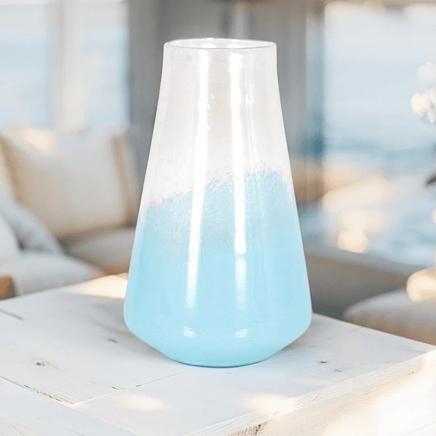 Coastal Blue Crystal Mediterranean Vase